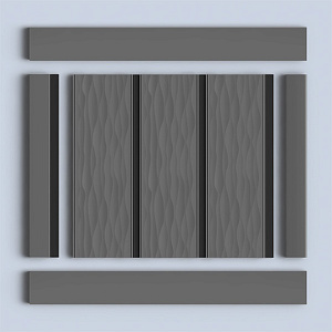 Hiwood Стеновые панели Hiwood цветные LV127W GR15K серый светло-серый